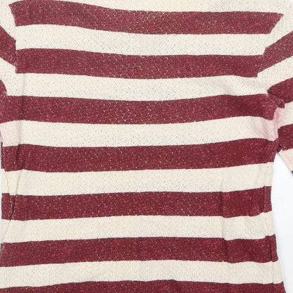 AWARE Womens Multicoloured Striped  Pullover Jumper Size S