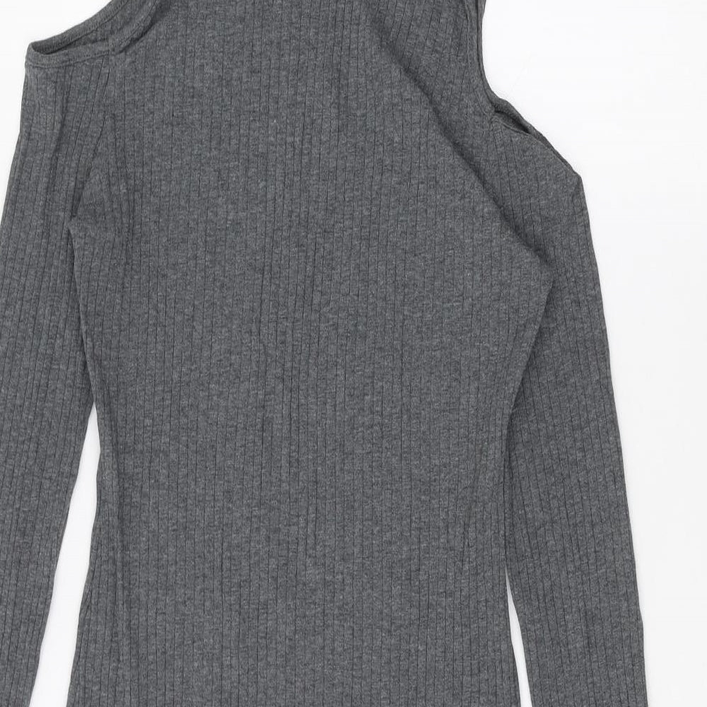 Womens UK Size M CBR Grey Basic T-Shirt