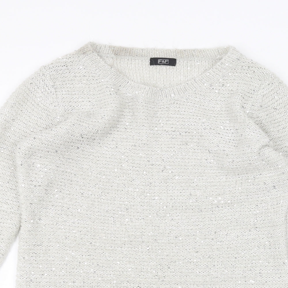 F&F Womens Grey   Pullover Jumper Size 10