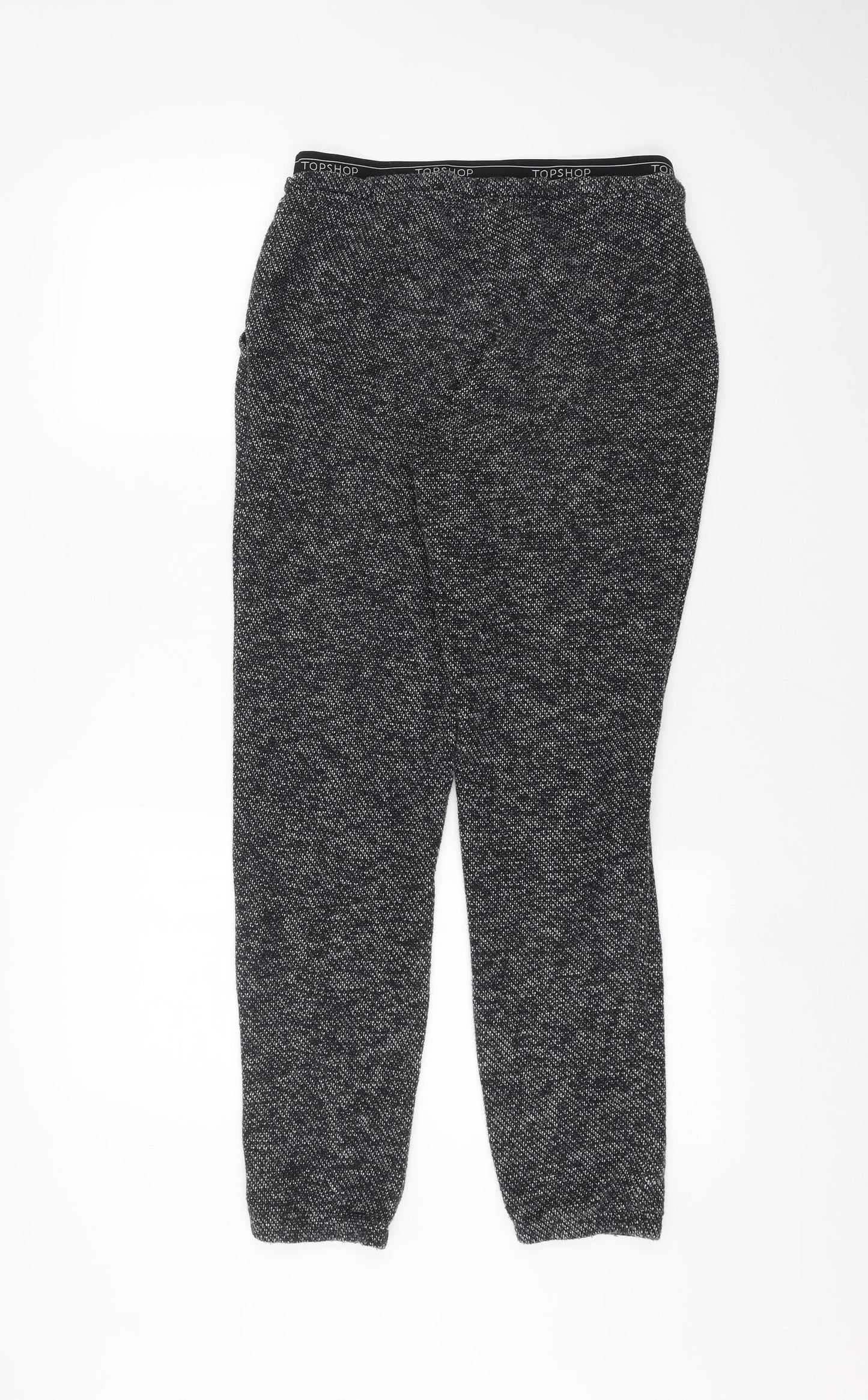 Womens UK Size 8 Topshop Regular Fit  Black Trousers