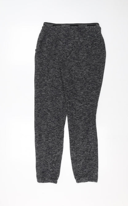 Womens UK Size 8 Topshop Regular Fit  Black Trousers