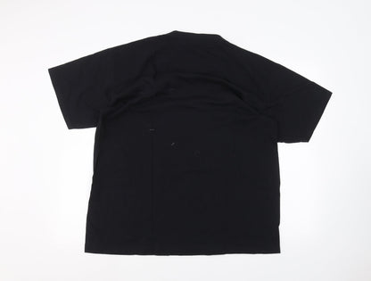 Fruit of the Loom Womens Black   Basic T-Shirt Size 2XL