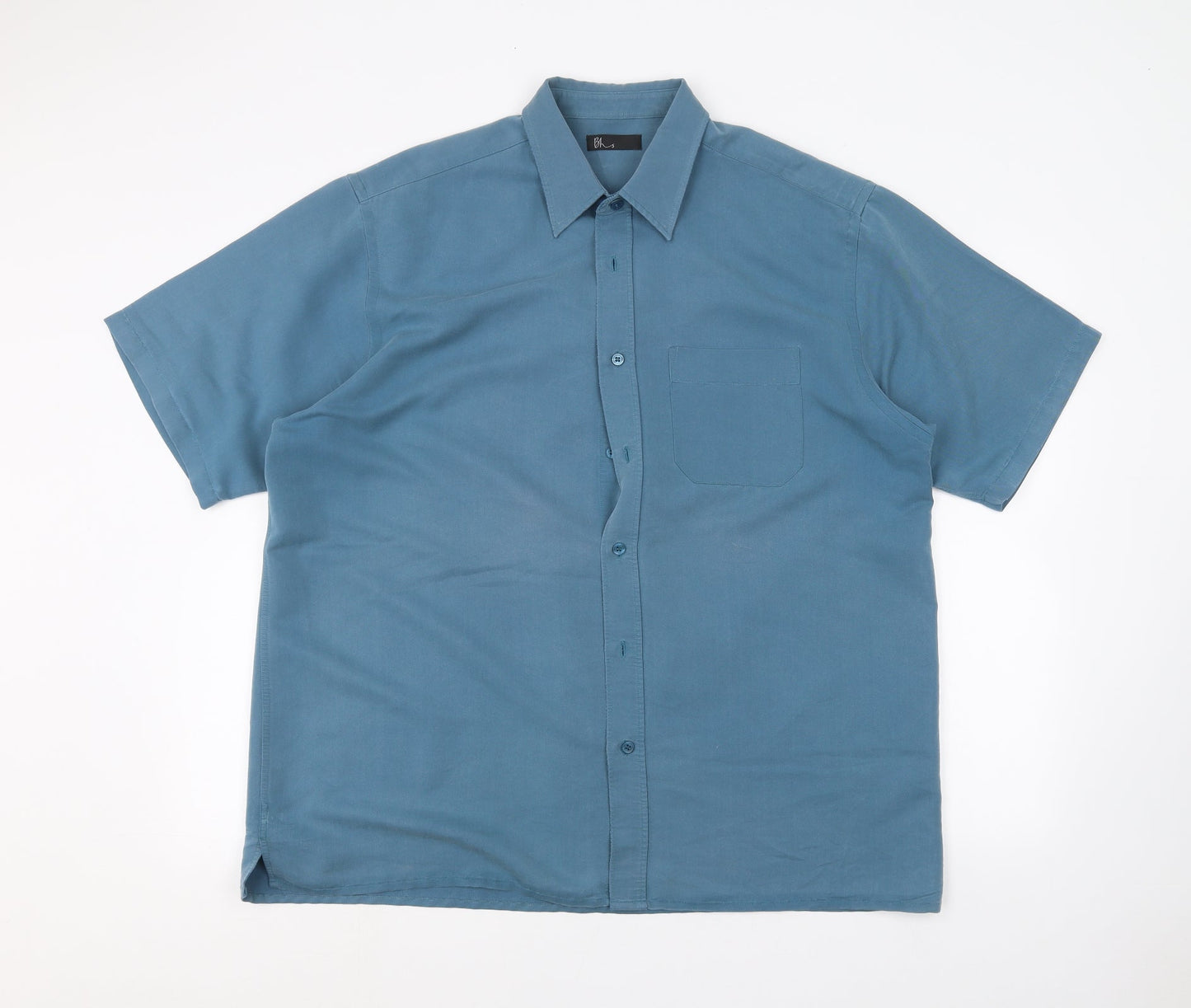 Mens UK Collar Size L BHS Smart Blue  Dress Shirt
