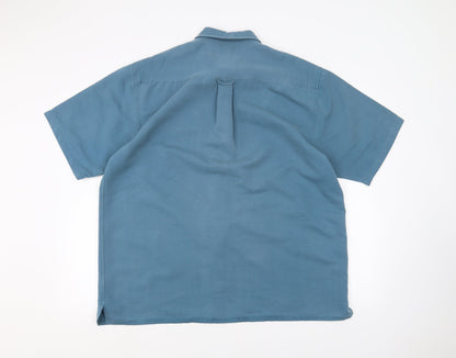 Mens UK Collar Size L BHS Smart Blue  Dress Shirt