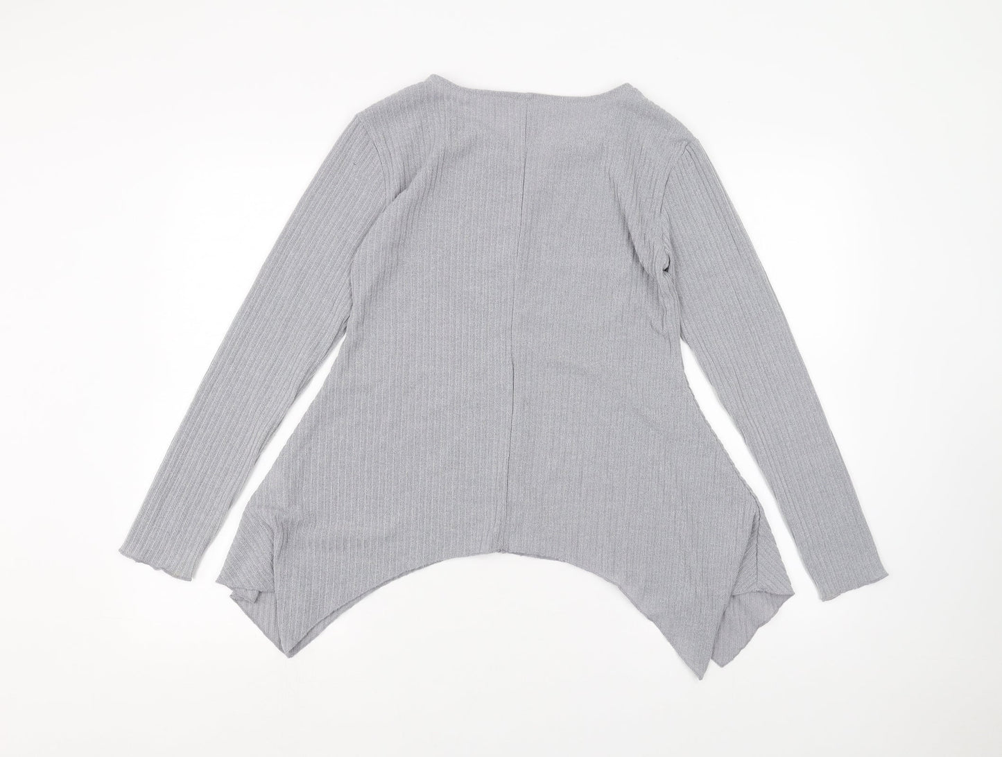 Womens UK Size S Preworn Grey Basic T-Shirt