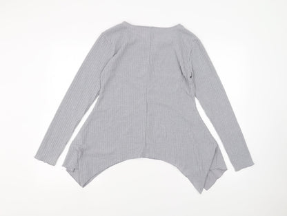 Womens UK Size S Preworn Grey Basic T-Shirt