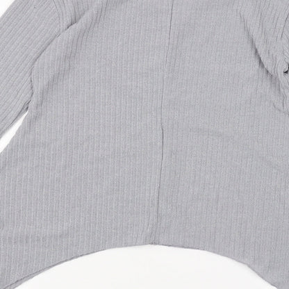 Womens UK Size S Preworn Grey Basic T-Shirt