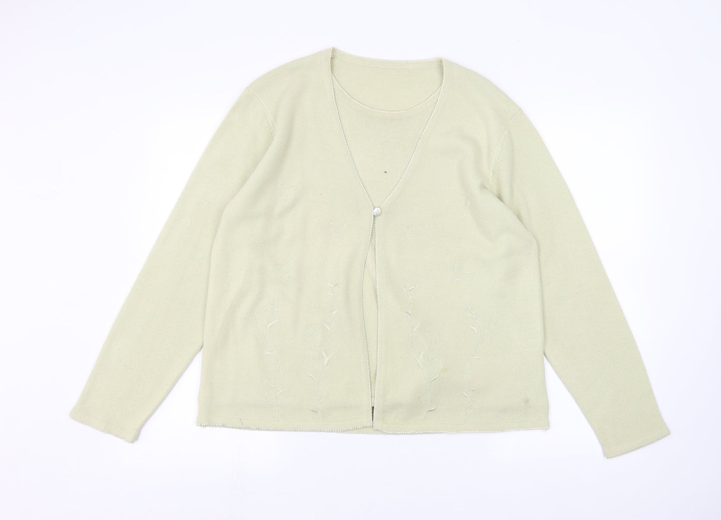 Womens UK Size M Preworn Beige Cardigan Jumper