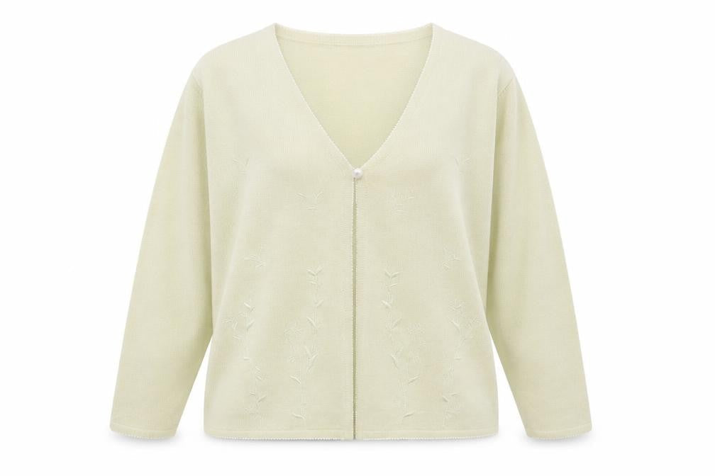 Womens UK Size M Preworn Beige Cardigan Jumper