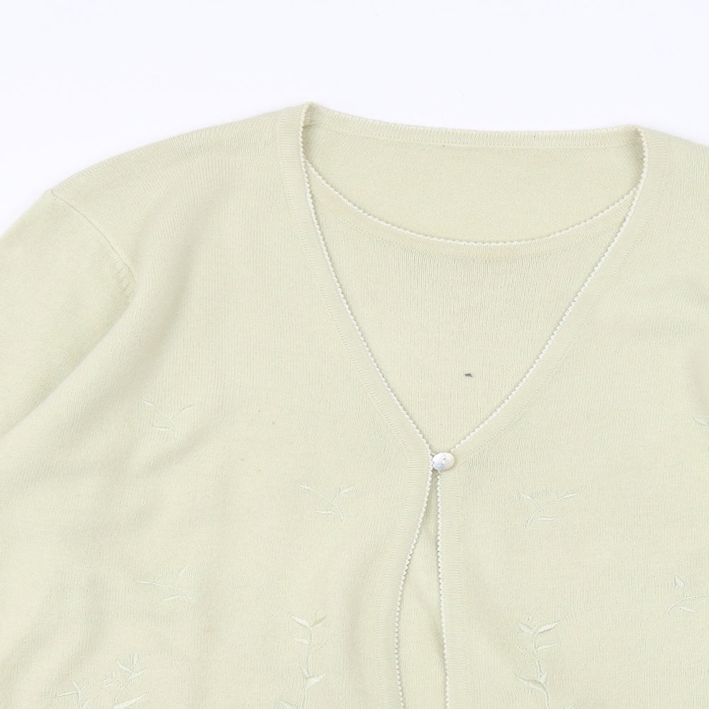 Womens UK Size M Preworn Beige Cardigan Jumper