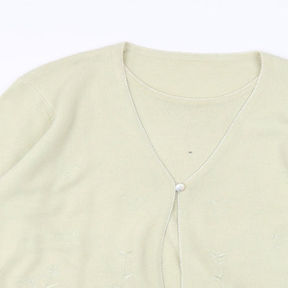 Womens UK Size M Preworn Beige Cardigan Jumper