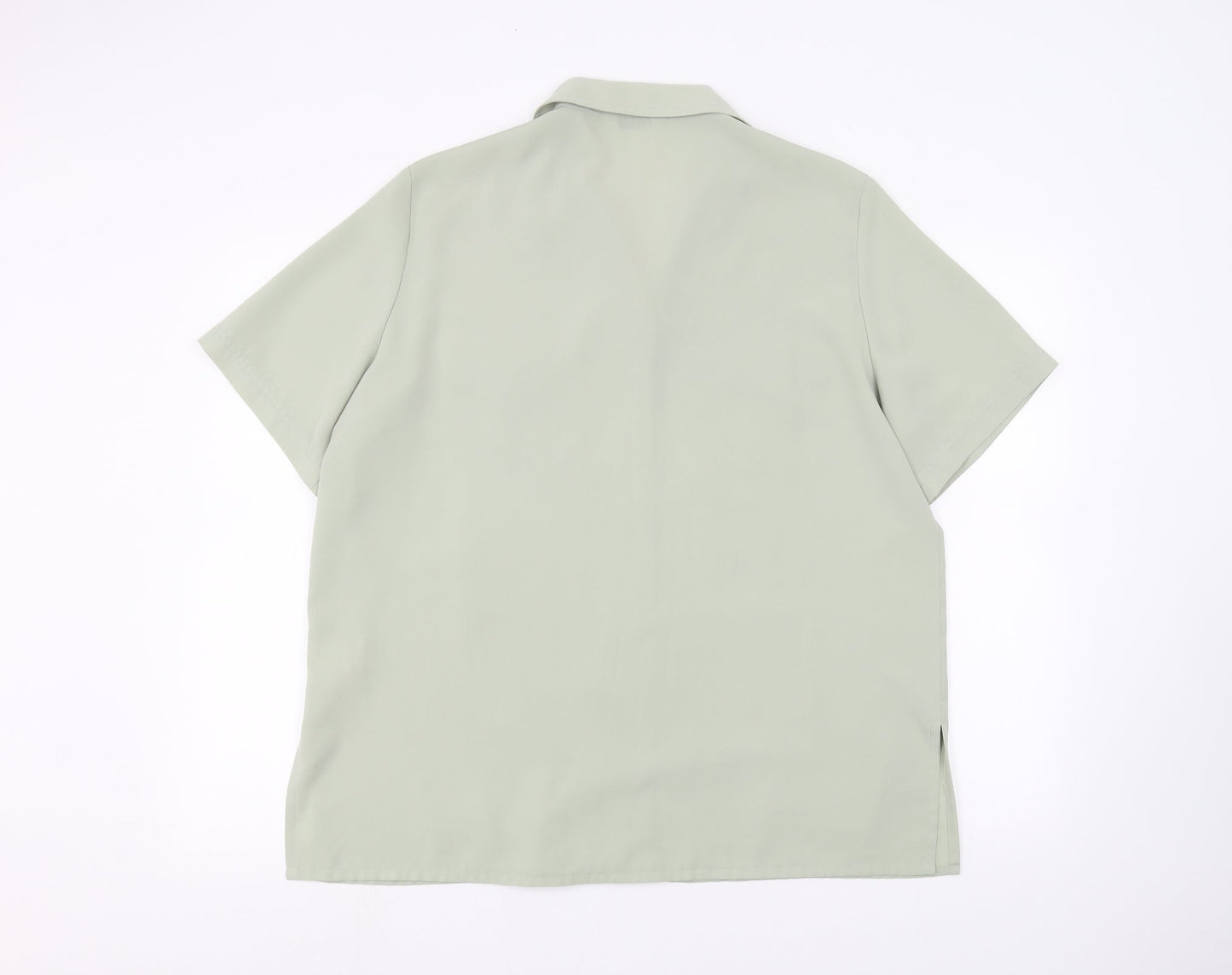 Womens UK Size 18 Berkertex Green Basic Button-Up