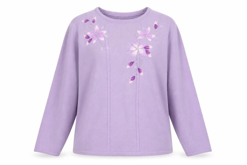 Womens UK Size L Fay Louise Purple Pullover Jumper