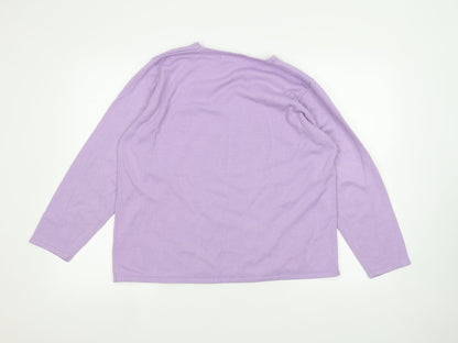 Womens UK Size L Fay Louise Purple Pullover Jumper