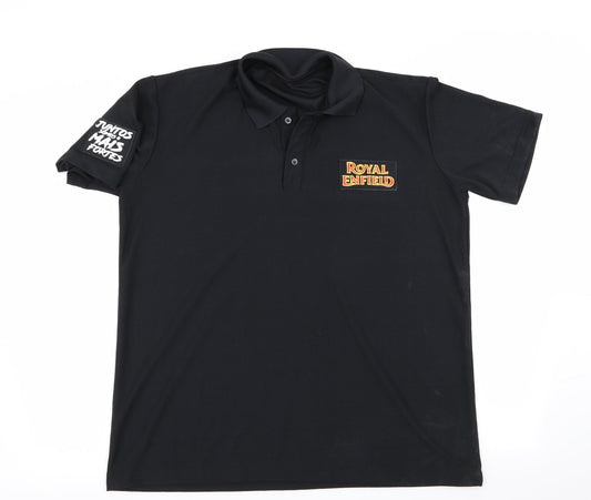 Preworn Mens Black    Polo   - Juntos Somos Mais Fortes