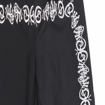 SMITHYS Womens Black Geometric  Bloomer Trousers Size S L27 in