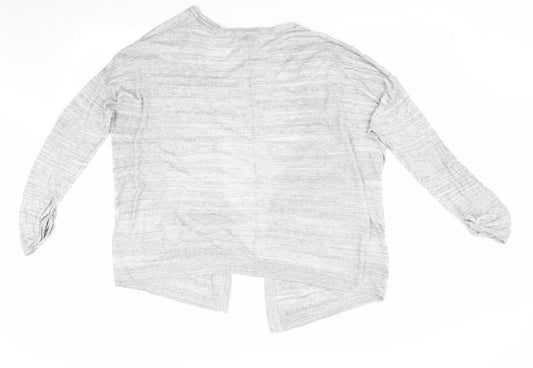 H&M Womens Grey   Cardigan Jumper Size 12  - Waterfall Cardigan