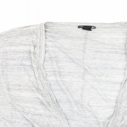 H&M Womens Grey   Cardigan Jumper Size 12  - Waterfall Cardigan