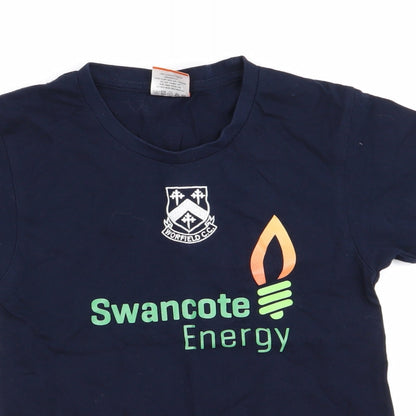 Uneek Boys Blue   Basic T-Shirt Size 7-8 Years  - Swancote Energy