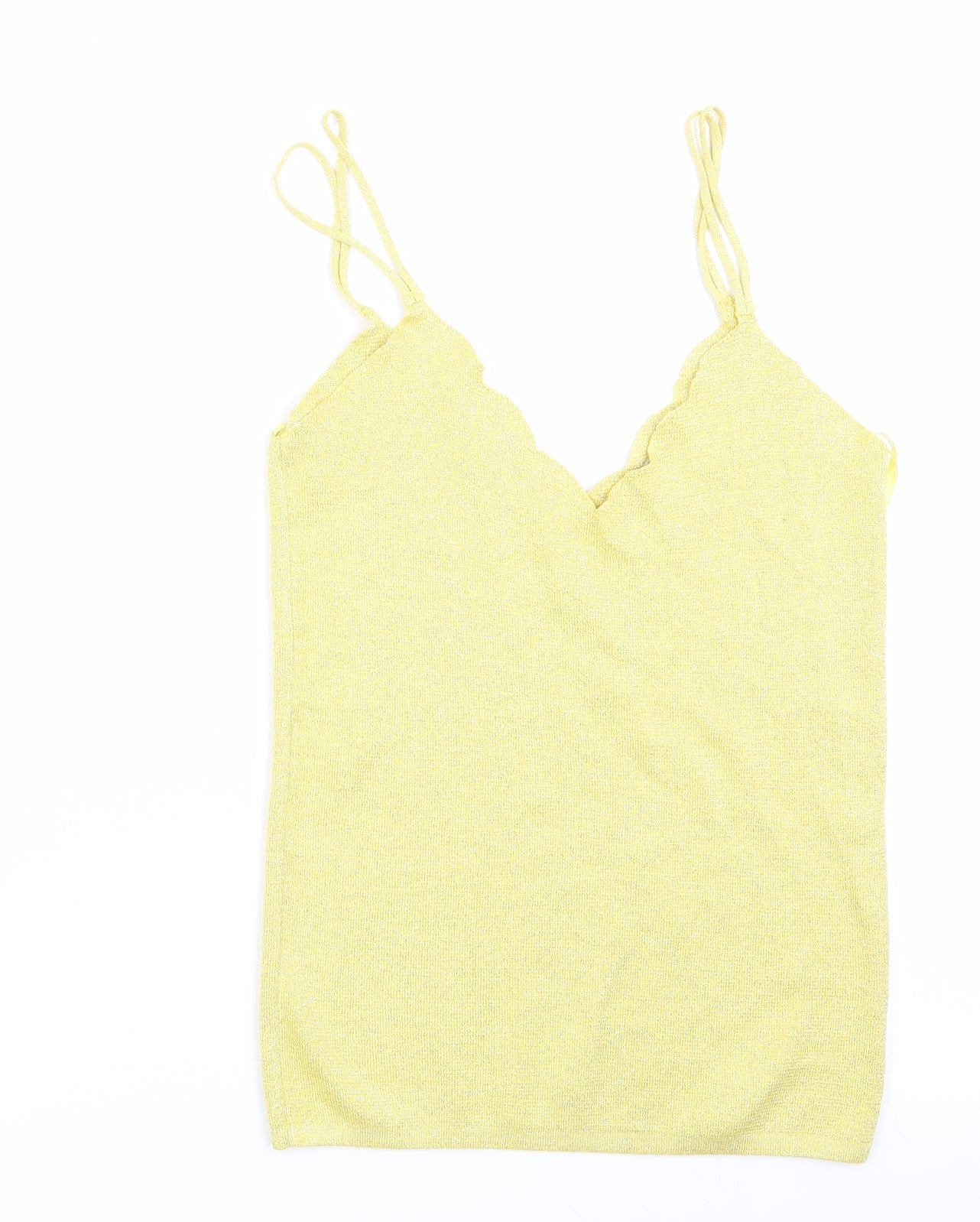 George Womens Yellow   Vest Jumper Size 8  - Sparkle Effect