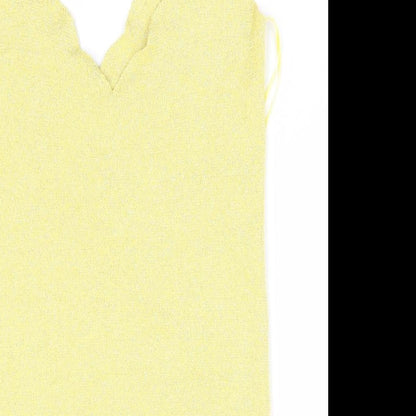 George Womens Yellow   Vest Jumper Size 8  - Sparkle Effect