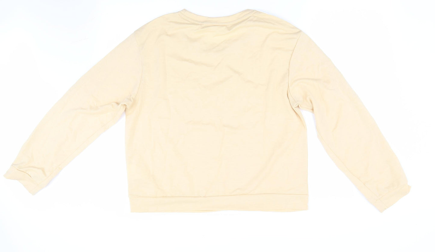 SheIn Womens Yellow   Pullover Sweatshirt Size L  - Love Love Love