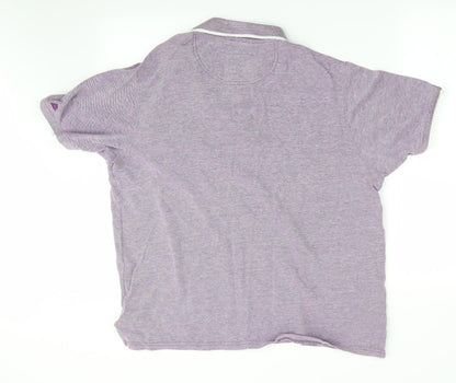 One Valley Mens Purple    Polo Size M