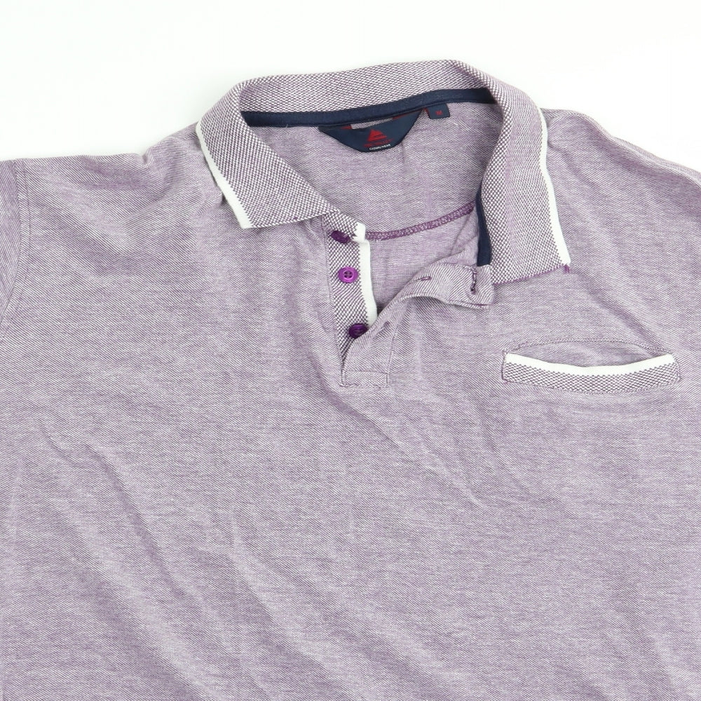 One Valley Mens Purple    Polo Size M