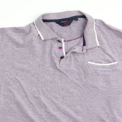 One Valley Mens Purple    Polo Size M