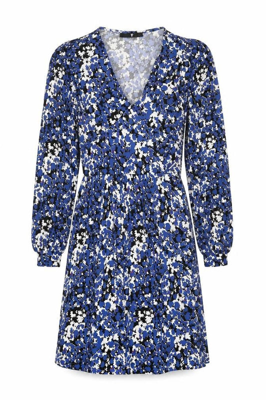 V By Very Womens Blue Floral  Fit & Flare  Size 8