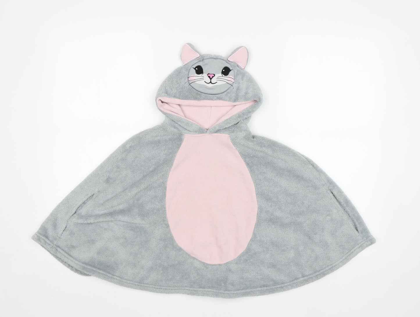 George Girls Grey   Cape Jumper Size S  - Bunny Cape