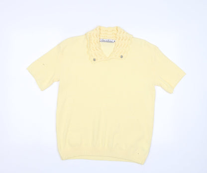 Womens UK Size L Pure & Natural Yellow Pullover Jumper
