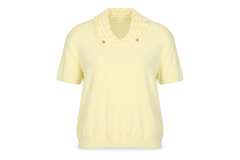 Womens UK Size L Pure & Natural Yellow Pullover Jumper