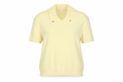 Womens UK Size L Pure & Natural Yellow Pullover Jumper