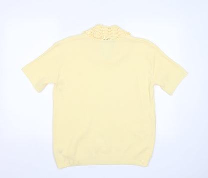 Womens UK Size L Pure & Natural Yellow Pullover Jumper