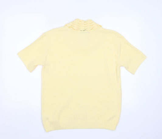 Womens UK Size L Pure & Natural Yellow Pullover Jumper