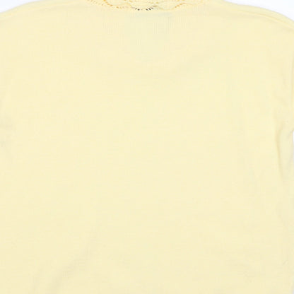 Womens UK Size L Pure & Natural Yellow Pullover Jumper