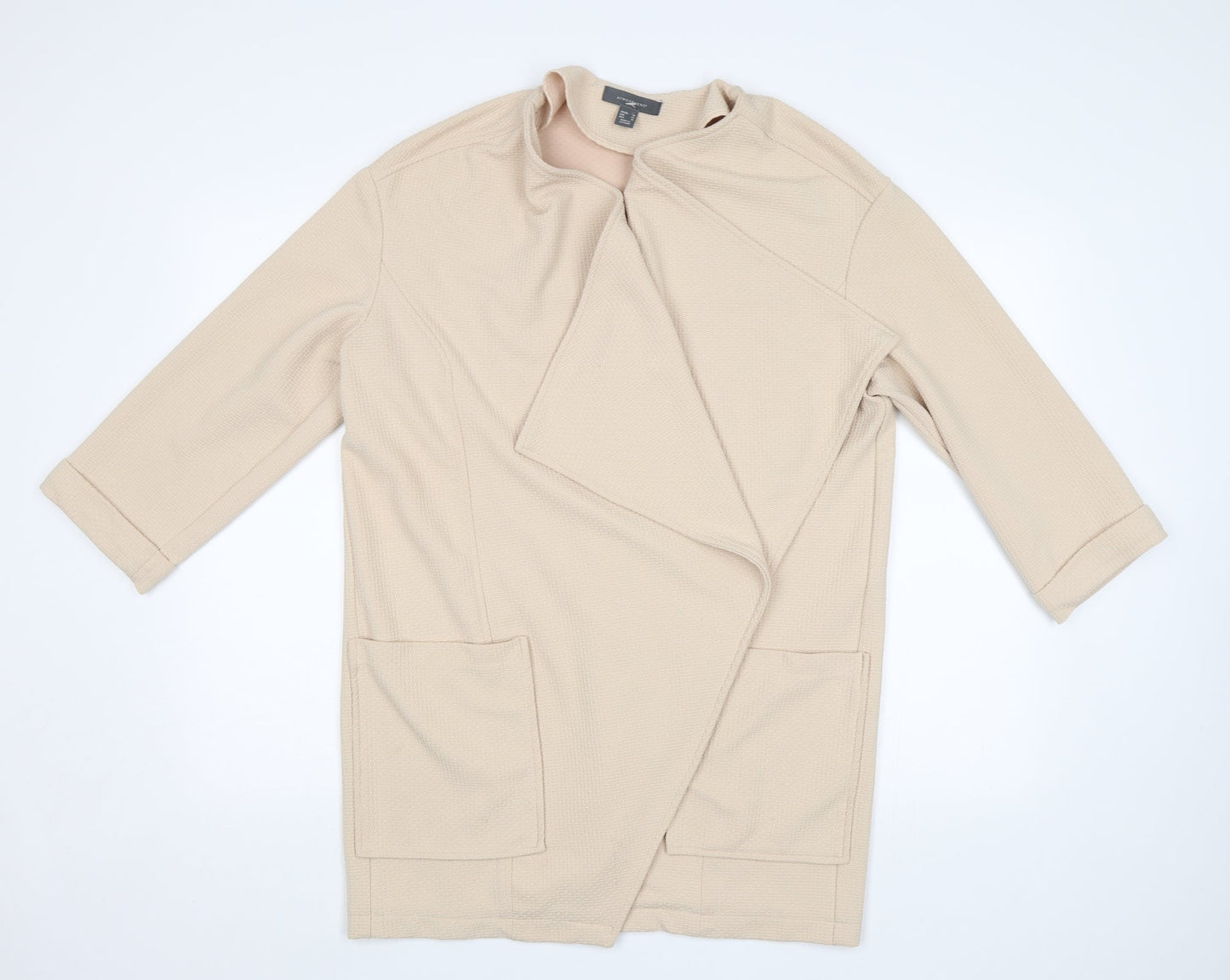 Primark Womens Beige   Overcoat Blazer Size 14