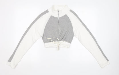 pretty Womens Grey   Pullover Sweatshirt Size 4