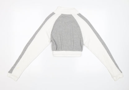 pretty Womens Grey   Pullover Sweatshirt Size 4