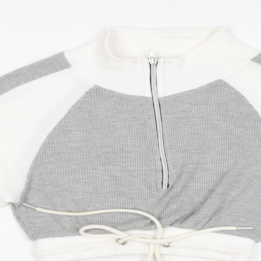 pretty Womens Grey   Pullover Sweatshirt Size 4