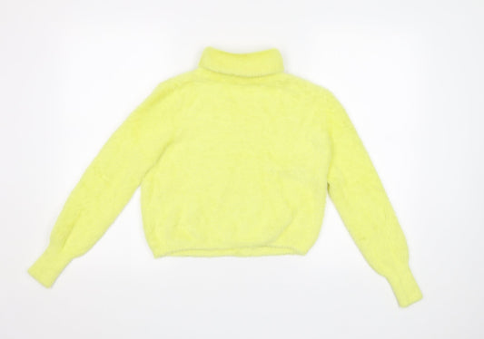 Womens UK Size 10 River Island Yellow Pullover Jumper