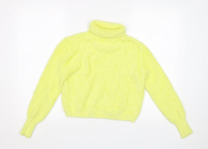 Womens UK Size 10 River Island Yellow Pullover Jumper