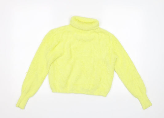 Womens UK Size 10 River Island Yellow Pullover Jumper