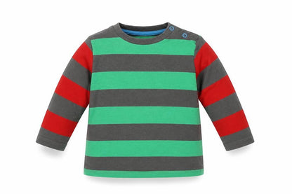 TU Baby Green Striped  Basic T-Shirt Size 9-12 Months