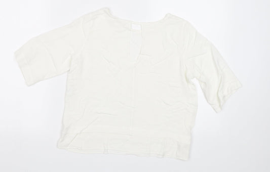 Womens UK Size 12 River Island White Basic Blouse
