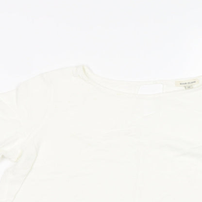 Womens UK Size 12 River Island White Basic Blouse