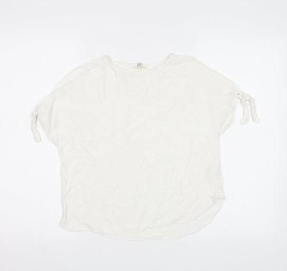 Womens UK Size 10 River Island White Basic Blouse