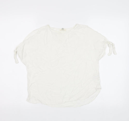 Womens UK Size 10 River Island White Basic Blouse