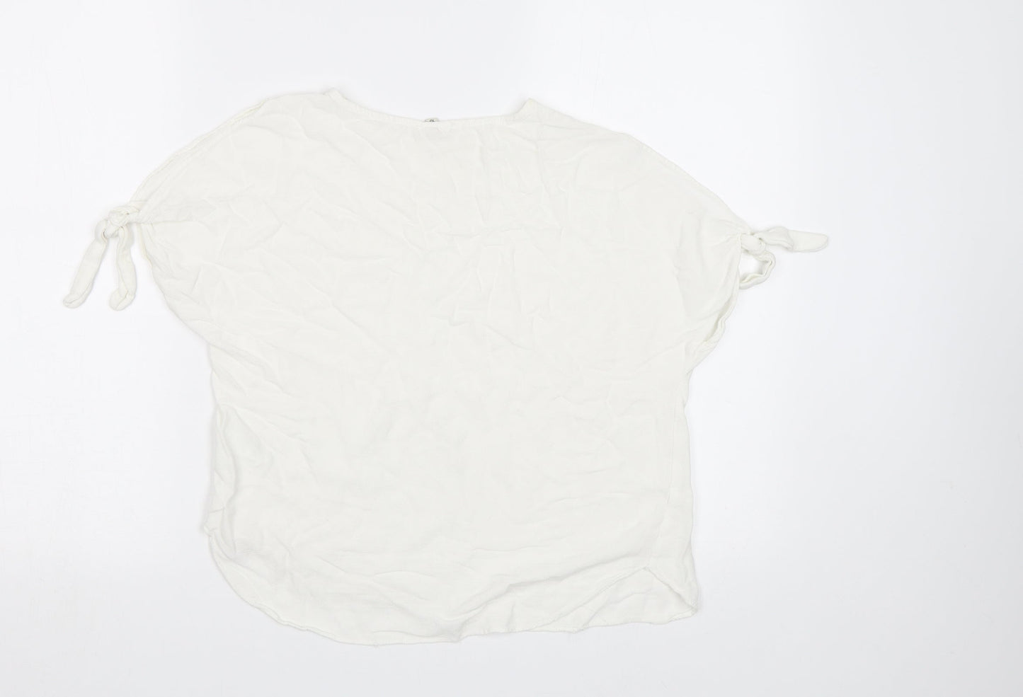 Womens UK Size 10 River Island White Basic Blouse